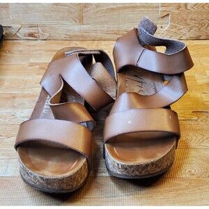 Blowfish Malibu Leelee Women's Sandals Vegan Leather Size 8 Brown